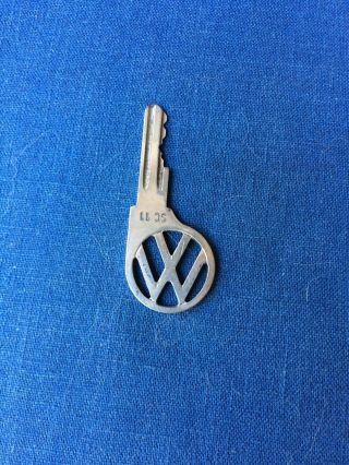 Old Vintage Vw Volkswagen Car Key 1950s - 60s Cut Out Vw Logo Bug - Bus Sc - 11