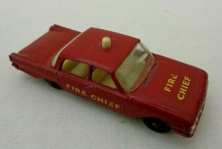Vintage Lesney Matchbox 59 Ford Fairlane Fire Chief 