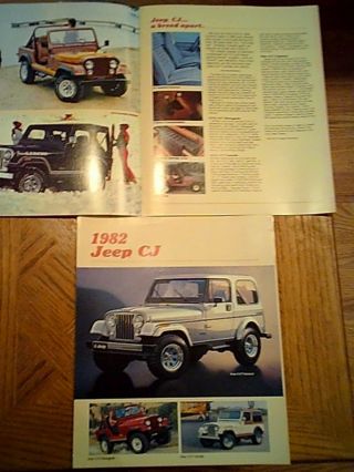 1982 Jeep Cj Series Sales Brochure