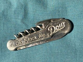 Vintage DOW Old Stock Ale Pocket Knife Bottle Opener Corkscrew 4