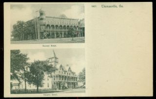 1905 Thomasville,  Ga - Masury Hotel & Stuarts Hotel Postcard