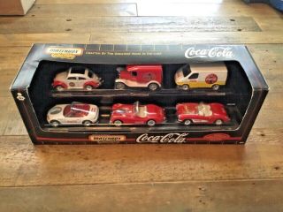 Matchbox Coca Cola Collectible Cars - 6 Car Set - Christmas Theme
