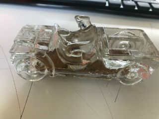 Vintage Glass Candy Container Willys Jeep J.  H.  Millstein Co.  4 - 1/4 " Long