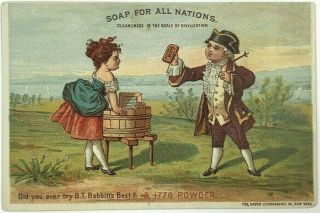Boy George Washington 1776 Powder B.  T.  Babbitt 