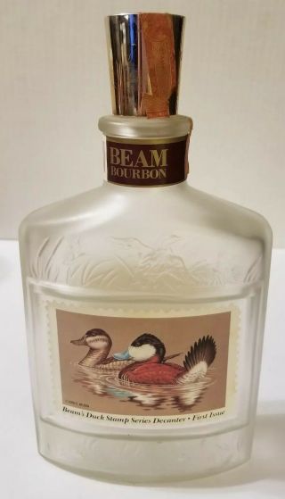 Jim Beam Bourbon Duck Stamp Series Decanter First Issue Liquor Bottle