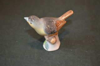 Vintage,  Hand Painted Hungarian Herend Bird On A Perch Figurine 5048,