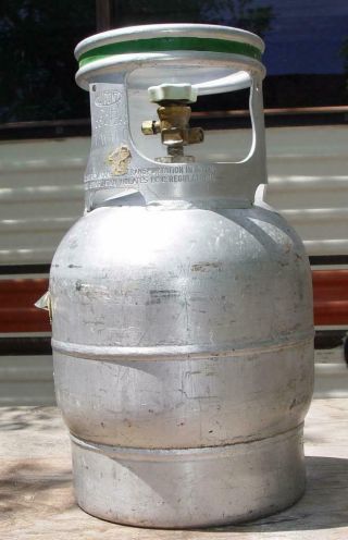 Very Rare Vintage Lenox Dupont Aluminum Freon Bottle Or Rat Rod Gas Tank