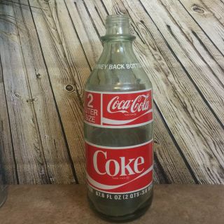 Vintage 1976 Coca Cola Bottle 2 Liter Green Glass