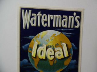 c.  1910 Waterman Idea Fountain Pen Color Litho Trade Card Antique VG, 2