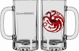 Game Of Thrones Targaryen Fire & Blood Dragon Glass Stein - Beer - One Only
