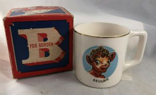 1940’s Vintage Borden Company Beulah Elsie The Borden Cow Cup Mug