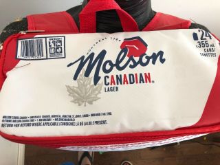 Molson Canadian Lager Beer Cooler Backpack Holds 24 Cans Montreal 1786 3
