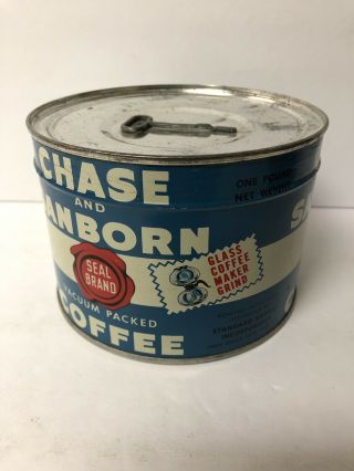 Vintage Chase & Sanborn Coffee Tin Can 2