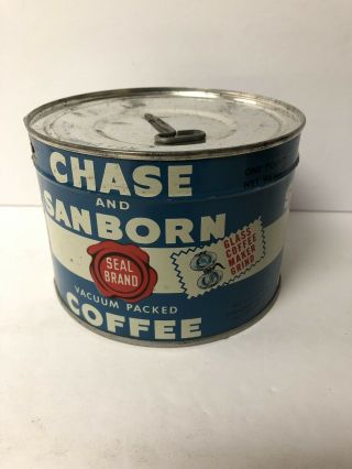 Vintage Chase & Sanborn Coffee Tin Can 3