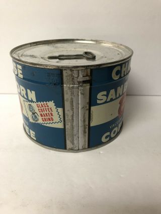Vintage Chase & Sanborn Coffee Tin Can 4