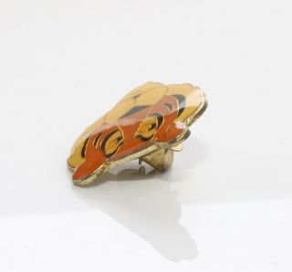 Vintage Brooch Pin - Tony the Tiger - Orange Yellow and Black - Collectible 3