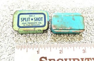 Vintage Tin Size 5 Split Shot Lead Products Co St,  Paul Minnesota Opens 2 Finger