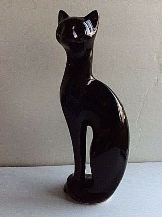 Elegant Black Cat 12 " Beautifully Sleek Vintage 80 