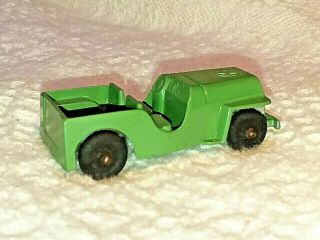 Vintage Tootsietoy Army Jeep with Rubber Wheels 3 