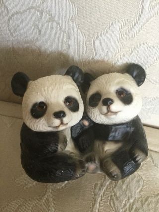 Harvey Knox Kingdom Panda Bear Figurine 2”global Art Ceramic Japan