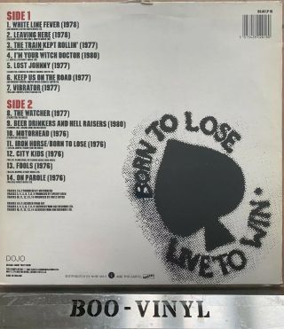 Motorhead - Born To Lose (Live To Win) 1985 Vinyl [ DOJOLP18 ] Record 2
