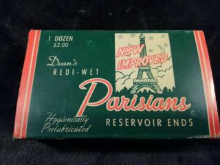 Vintage Condom Deans Parisians Reservoir Ends Condoms 1950s One Dozen