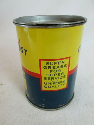 Vintage Coast to Coast Stores empty 1 lb wheel bearing grease oil metal can 2