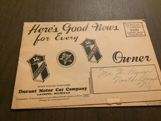 Durant,  Star,  Sales Parts List.  Nos.  Look.  Buick