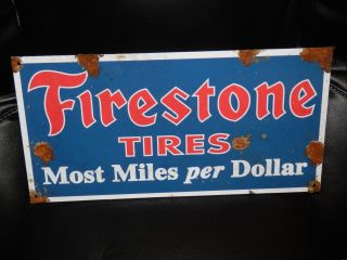 Antique Style Vintage Look Firestone Tires Dealer Sales And Service Sign