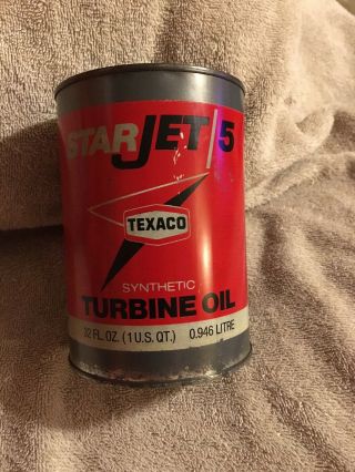 Rare Star Jet Texaco Oil Gas Advertising Can