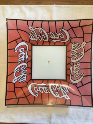 Vintage Coca Cola Ceiling Shade Stain Glass Square Pebble Red/White 2