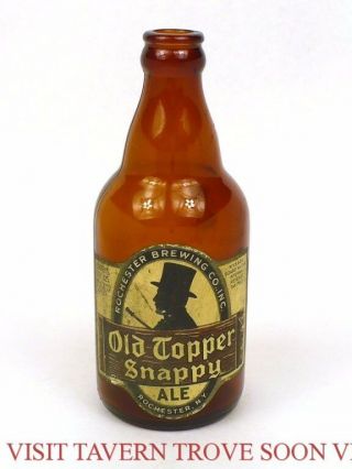 Tough 1950s Old Topper Snappy Ale Steinie Beer Bottle Tavern Trove