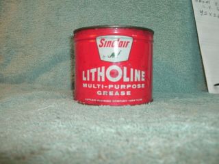 Vintage 1 Lb.  Can Of Sinclair Litholine Multi - Purpose Grease