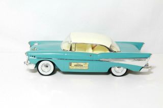 Vintage 1957 Jim Beam Chevrolet Chevy Bel Air Belair Blue Car Decanter