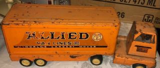 Tonka Pressed Steel Allied Van Lines Tractor Trailer Truck Vintage Restore