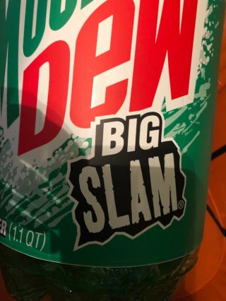 Mountain Dew BIG SLAM inflatable bottle over 2’ tall Holds air MAN CAVE 2