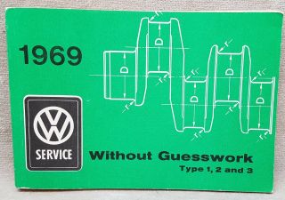 1969 Vw Volkswagen Auto Car Service Booklet Without Guesswork.