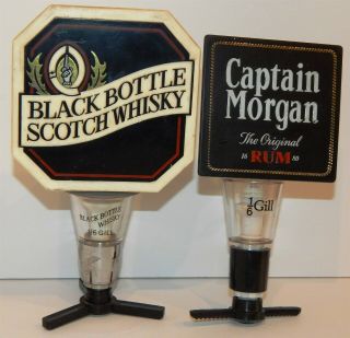 Two Bar Room Optics Straight From The Pub - " Captain Morgan " & " Black Bottle "