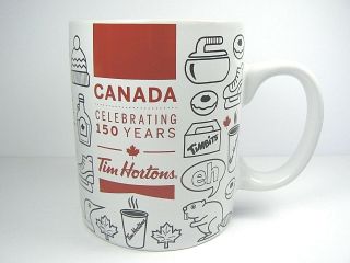 Tim Hortons Mug Canada Celebrating 150 Years Canadiana Mug Red White 2017