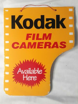 Vintage Plastic Kodak Film Cameras Hanging Advertisement Sign For Store Display