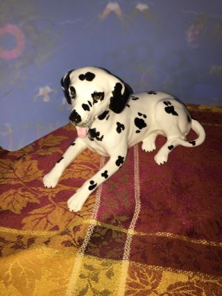 Norcrest Spotted Figurine Black And White Dog Dalmatian Porcelain Vintage Japan