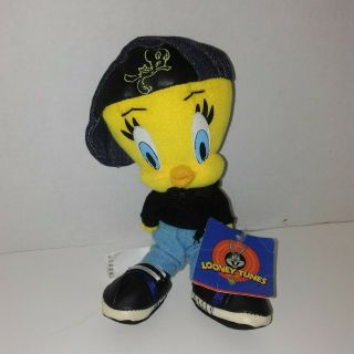 Ace 1998 Tweety Bird Looney Tunes Hip Hop Plush Toy Stuffed Rap Tags