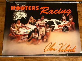 Vintage Poster Hooters Girls Alan Kulwicki Racing Nascar