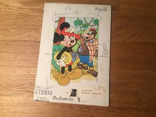 Disney Animation Drawing Mickey Mouse Authentic Rare