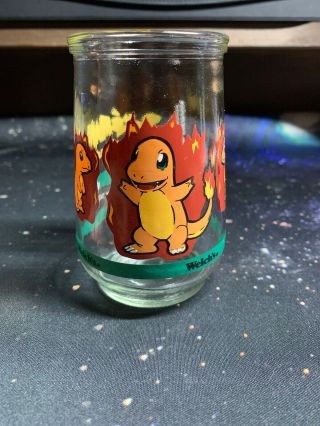 Welch ' s POKEMON 4 Charmander Collectible Jar 2 Of 9 1999 NINTENDO Glass Cup 3