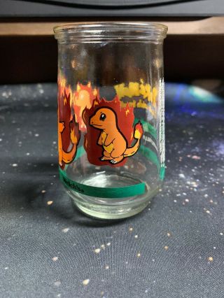 Welch ' s POKEMON 4 Charmander Collectible Jar 2 Of 9 1999 NINTENDO Glass Cup 4