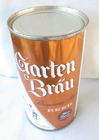 Vtg Garten Brau Premium 12 Oz Flat Top Beer Can - Garten Brau - Potosi Brewing Wi