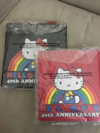 Nwt/nip Hello Kitty X Loungefly Mini Tote Bags 40th Anniversary Kitty Con 2014