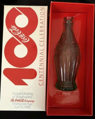 Rare 1986 Root Commemorative Coca - Cola Coke Bottle,  Centennial Celebration
