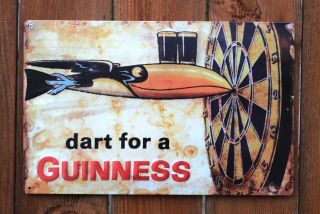 Guinness - Dart Metal Beer Sign